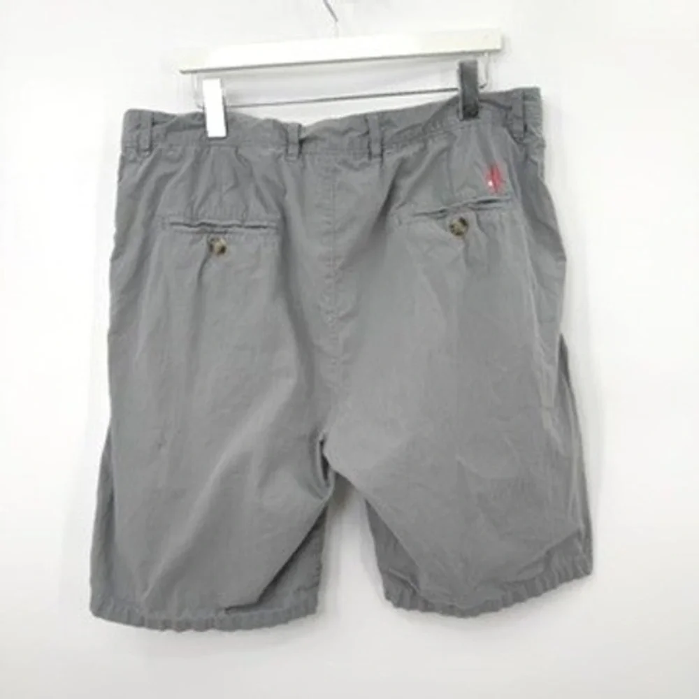 Johnnie O Chino Shorts Mens 38 Grey West Coast Prep Coastal Summer Beach Classic